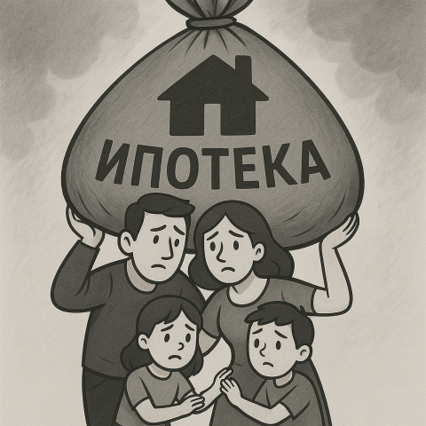 Более половины зарплаты уходит на ипотечные платежи.